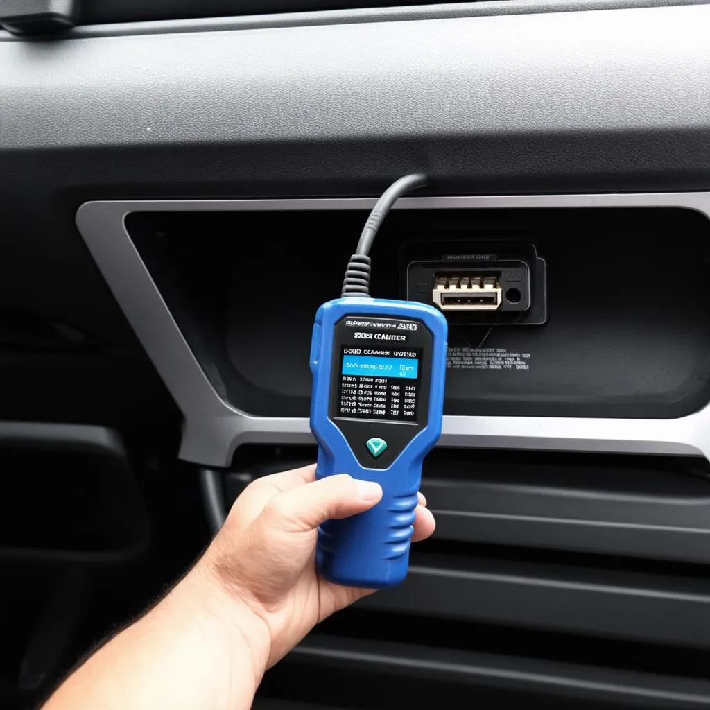 OBD-II Scanner in use